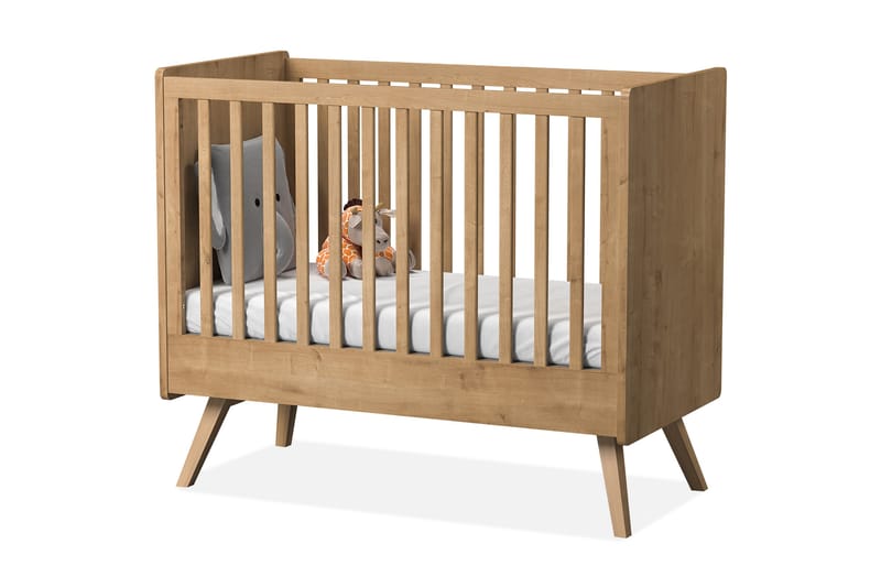 Vintage Sprinkelseng 60x120 cm Tre/Natur - Brun - Møbler - Barnemøbler - Barneseng & Juniorseng - Sprinkelseng