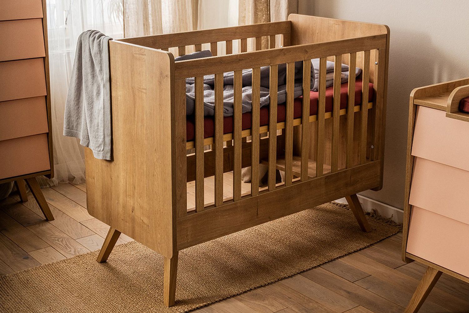 Vintage Sprinkelseng 60x120 cm Tre/Natur - Brun - Møbler - Barnemøbler - Barneseng & Juniorseng - Sprinkelseng