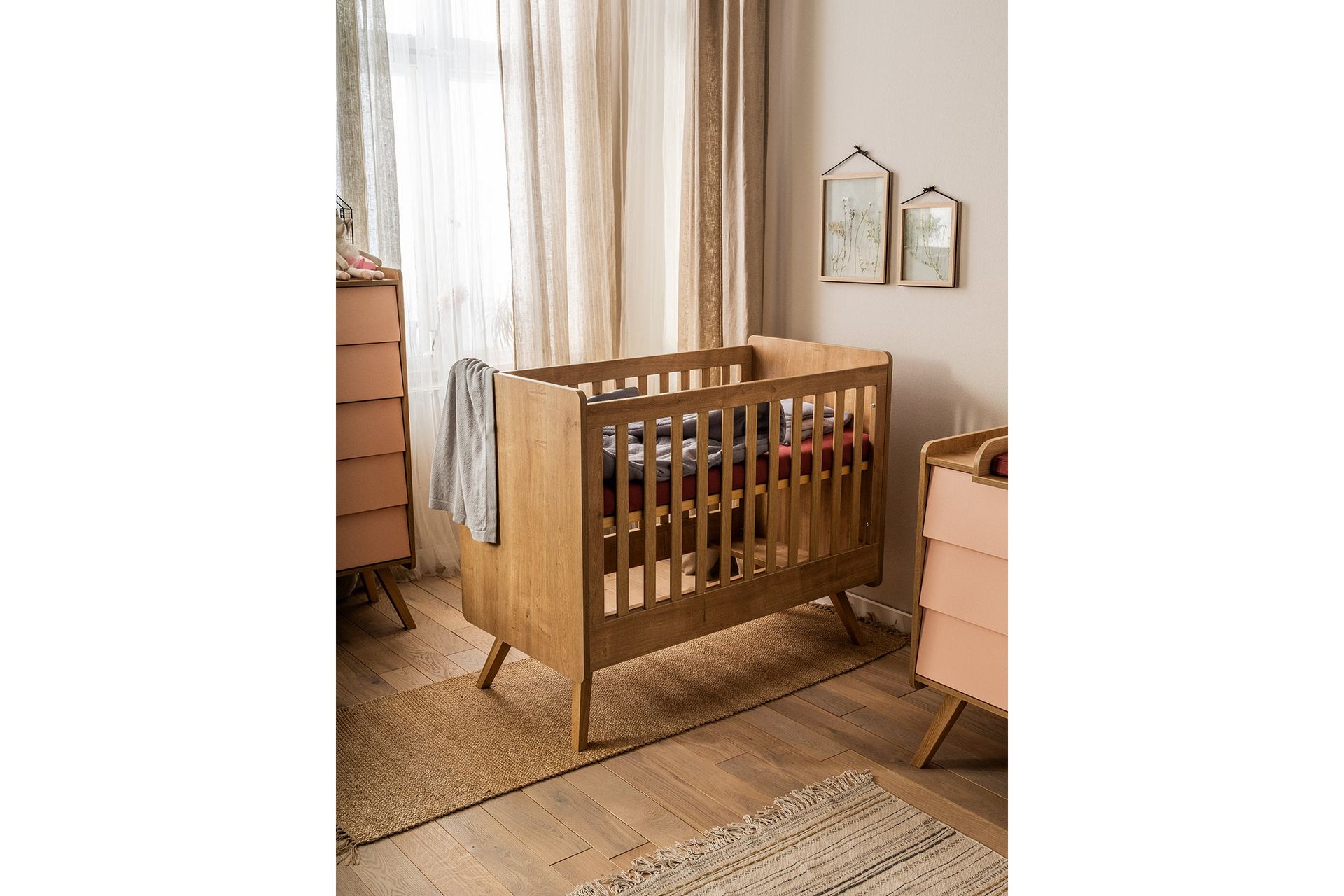 Vintage Sprinkelseng 60x120 cm Tre/Natur - Brun - Møbler - Barnemøbler - Barneseng & Juniorseng - Sprinkelseng