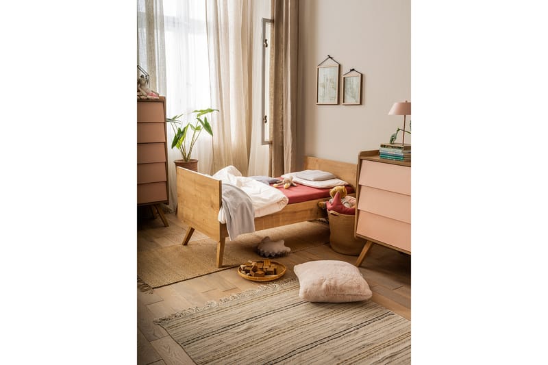 Vintage Sprinkelseng 70x140 cm Tre/Natur - Ek - Møbler - Barnemøbler - Barneseng & Juniorseng - Sprinkelseng
