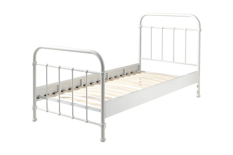 Yalpo Barneseng 90x200 - Hvit - Møbler - Barnemøbler - Barneseng & Juniorseng