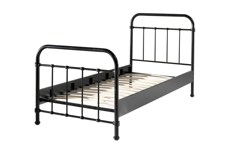 Yalpo Barneseng 90x200 - Svart - Møbler - Barnemøbler - Barneseng & Juniorseng