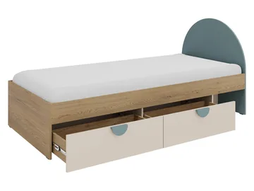 Zarek Juniorseng 90x200 cm - Brun, rosa og beige - Møbler - Barnemøbler - Barneseng & Juniorseng