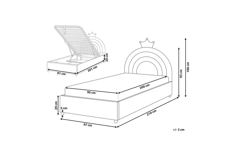 Barneseng med oppbevaring Grisetot - Møbler - Barnemøbler - Barneseng & Juniorseng