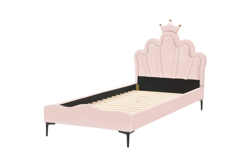 Barneseng Rubian - Rosa, Svart - Møbler - Barnemøbler - Barneseng & Juniorseng