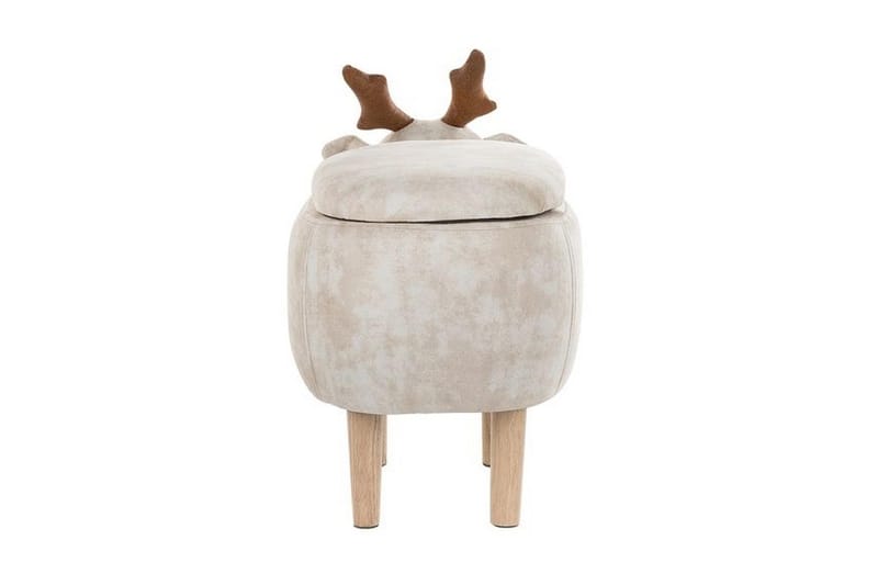 Gottsegen Sittepuff med Oppbevaring - Beige - Møbler - Barnemøbler - Barnestol - Barnekrakk