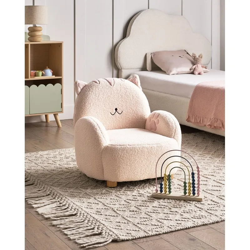 Barnelenestol Zoar - Hvit, brun - Møbler - Barnemøbler - Barnestol - Barnelenestol