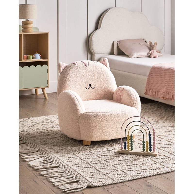 Barnelenestol Zoar - Hvit, brun - Møbler - Barnemøbler - Barnestol - Barnelenestol