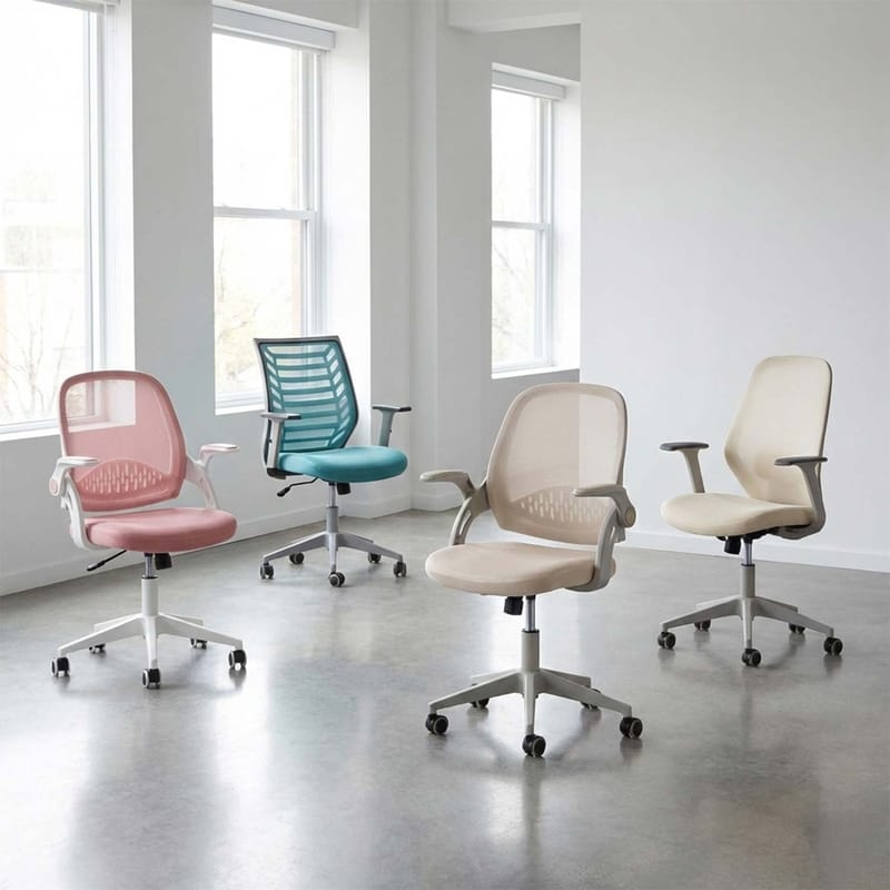 Barneskrivebordsstol HOME4YOU Emmy Beige - Beige - Møbler - Barnemøbler - Barnestol - Skrivebordstol barn