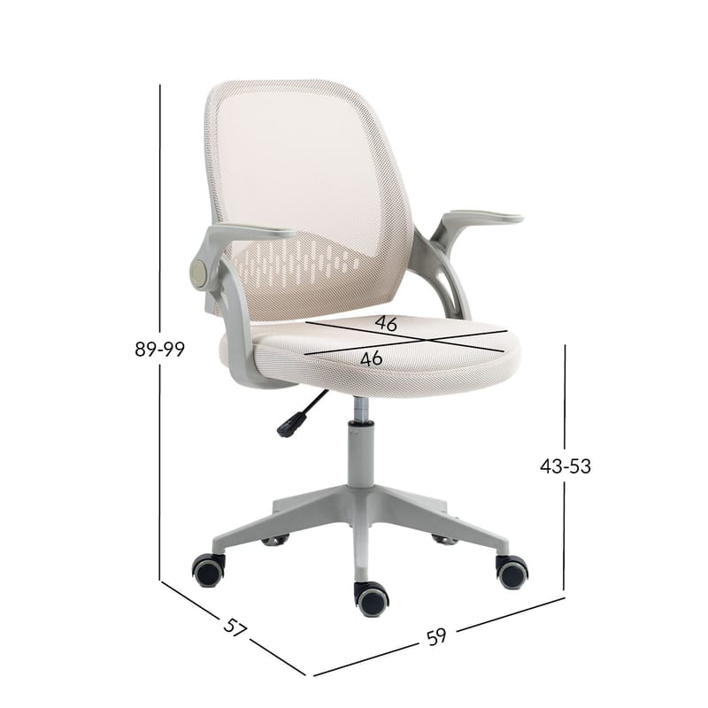 Barneskrivebordsstol HOME4YOU Emmy Beige - Beige - Møbler - Barnemøbler - Barnestol - Skrivebordstol barn