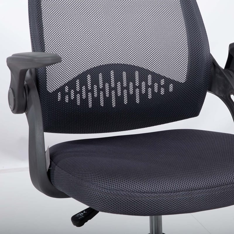 Barneskrivebordsstol HOME4YOU Emmy med fotskammel Grå - grå - Møbler - Barnemøbler - Barnestol - Skrivebordstol barn