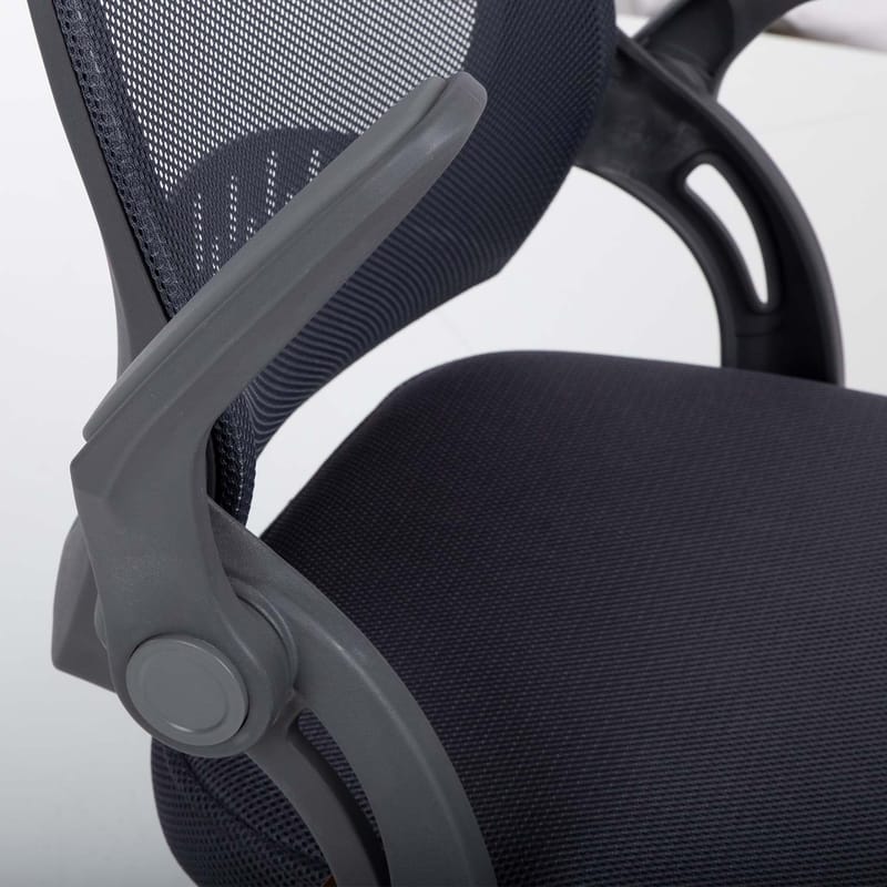 Barneskrivebordsstol HOME4YOU Emmy med fotskammel Grå - grå - Møbler - Barnemøbler - Barnestol - Skrivebordstol barn