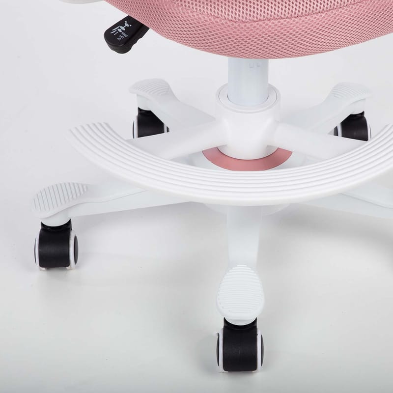 Barneskrivebordsstol HOME4YOU Emmy med fotskammel Rosa - rosa - Møbler - Barnemøbler - Barnestol - Skrivebordstol barn