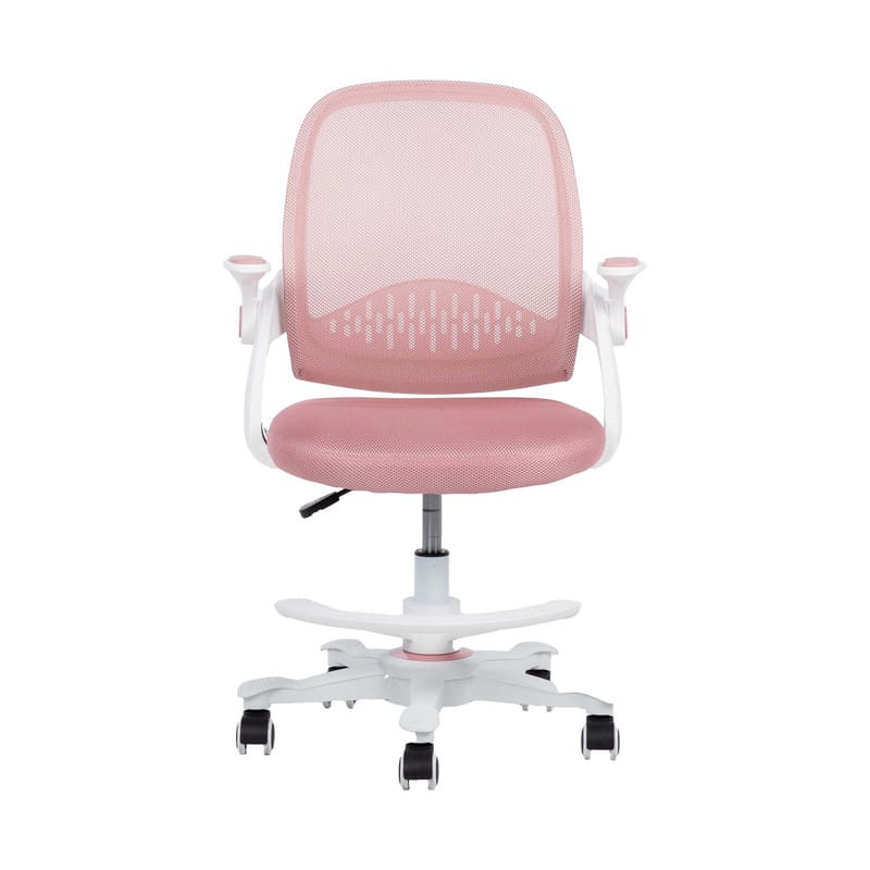 Barneskrivebordsstol HOME4YOU Emmy med fotskammel Rosa - rosa - Møbler - Barnemøbler - Barnestol - Skrivebordstol barn