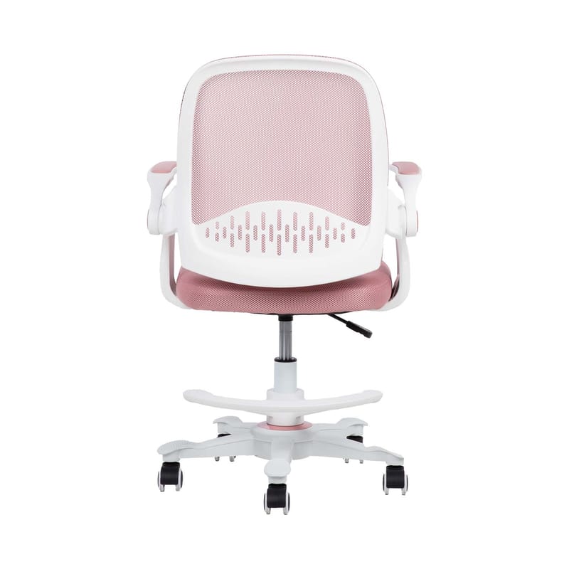 Barneskrivebordsstol HOME4YOU Emmy med fotskammel Rosa - rosa - Møbler - Barnemøbler - Barnestol - Skrivebordstol barn