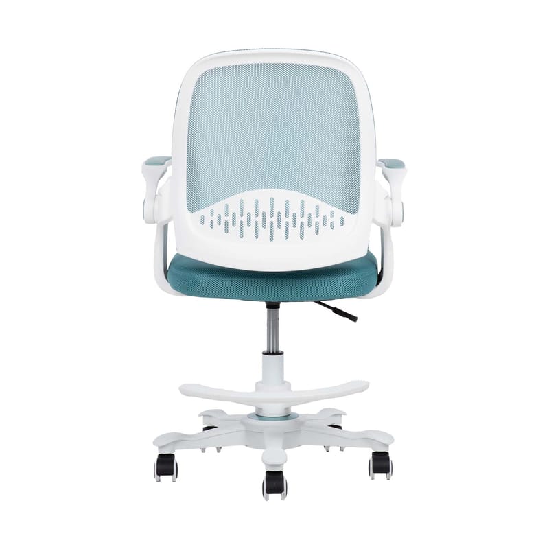 Barneskrivebordsstol HOME4YOU Emmy med fotskammel Turkis - turkis - Møbler - Barnemøbler - Barnestol - Skrivebordstol barn