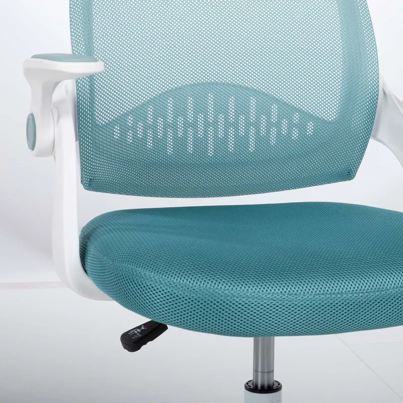 Barneskrivebordsstol HOME4YOU Emmy med fotskammel Turkis - turkis - Møbler - Barnemøbler - Barnestol - Skrivebordstol barn