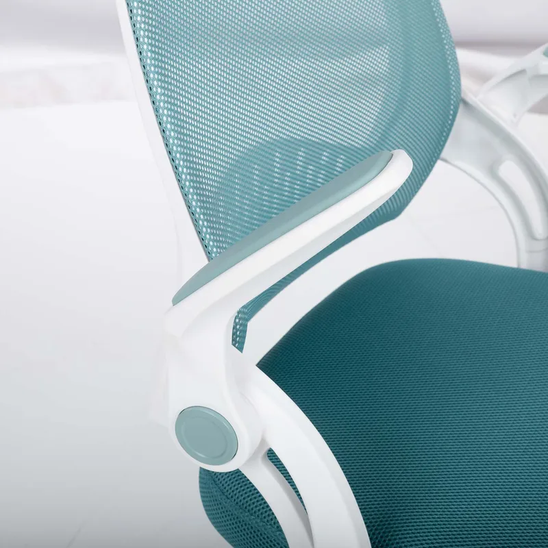 Barneskrivebordsstol HOME4YOU Emmy med fotskammel Turkis - turkis - Møbler - Barnemøbler - Barnestol - Skrivebordstol barn