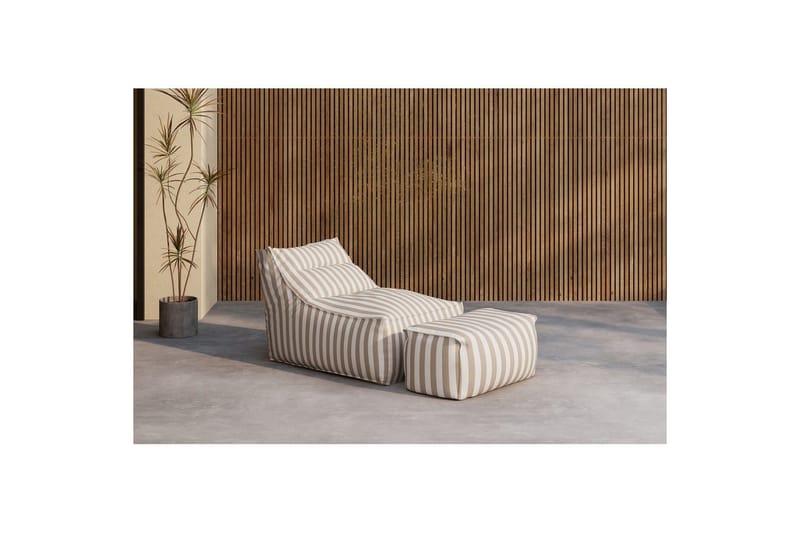 Loungestol Lenestol Redang Beige - Hvit/ beige - Møbler - Barnemøbler - Barnestol - Sakkosekk & sittepuff barn