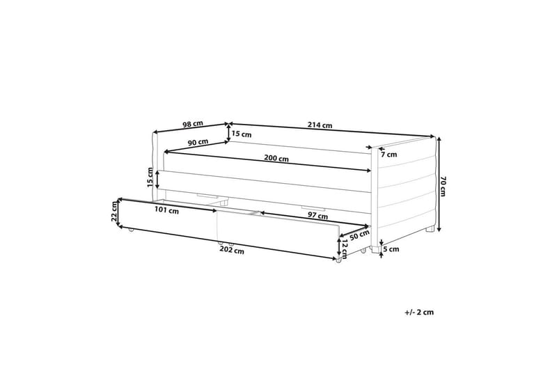 Daybed med oppbevaring Marray - Grønn - Møbler - Barnemøbler - Barneseng & Juniorseng