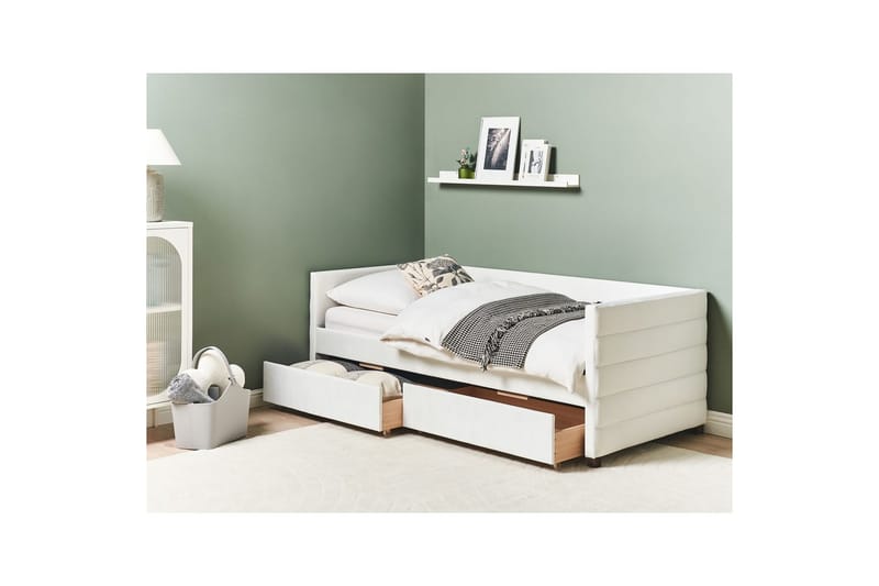 Daybed med oppbevaring Marray - Hvit - Møbler - Barnemøbler - Barneseng & Juniorseng