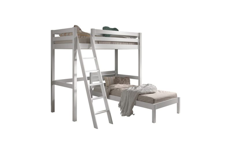 Enkeltseng og matchende sammenrullbar ryggelamellbunn Pino Mezzanine 90 x 200 cm - 90 x 200 cm - Møbler - Barnemøbler - Barneseng & Juniorseng