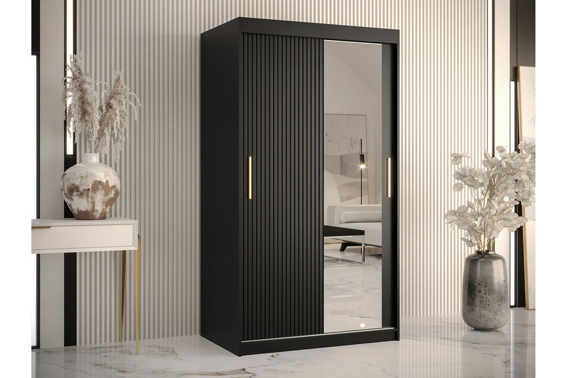 Dunvegan Garderobe 100x200 cm - Svart - Møbler - Barnemøbler - Oppbevaring barnerom - Skap barnerom