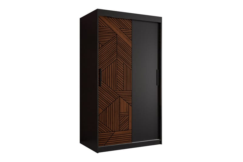 Dunvegan Garderobe 100x200 cm - Svart - Møbler - Barnemøbler - Oppbevaring barnerom - Skap barnerom