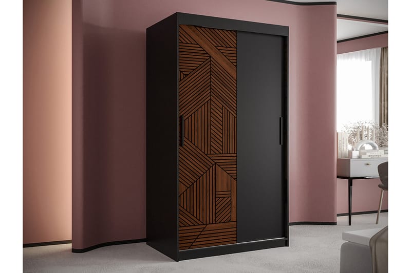 Dunvegan Garderobe 100x200 cm - Svart - Møbler - Barnemøbler - Oppbevaring barnerom - Skap barnerom