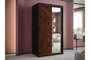 Dunvegan Garderobe 100x200 cm - Svart - Møbler - Barnemøbler - Oppbevaring barnerom - Skap barnerom