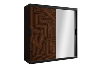Dunvegan Garderobe 180x200 cm - Svart - Møbler - Barnemøbler - Oppbevaring barnerom - Skap barnerom
