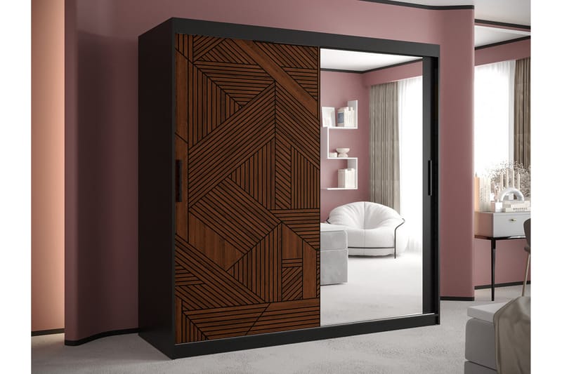 Dunvegan Garderobe 180x200 cm - Svart - Møbler - Barnemøbler - Oppbevaring barnerom - Skap barnerom