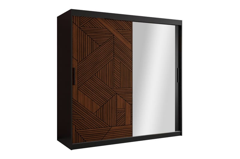 Dunvegan Garderobe 180x200 cm - Svart - Møbler - Barnemøbler - Oppbevaring barnerom - Skap barnerom