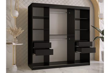 Dunvegan Garderobe 180x200 cm - Svart - Møbler - Barnemøbler - Oppbevaring barnerom - Skap barnerom