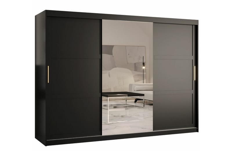 Dunvegan Garderobe 250x200 cm - Svart - Møbler - Barnemøbler - Oppbevaring barnerom - Skap barnerom