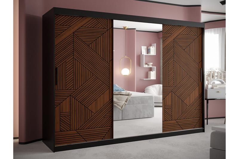 Dunvegan Garderobe 250x200 cm - Svart - Møbler - Barnemøbler - Oppbevaring barnerom - Skap barnerom
