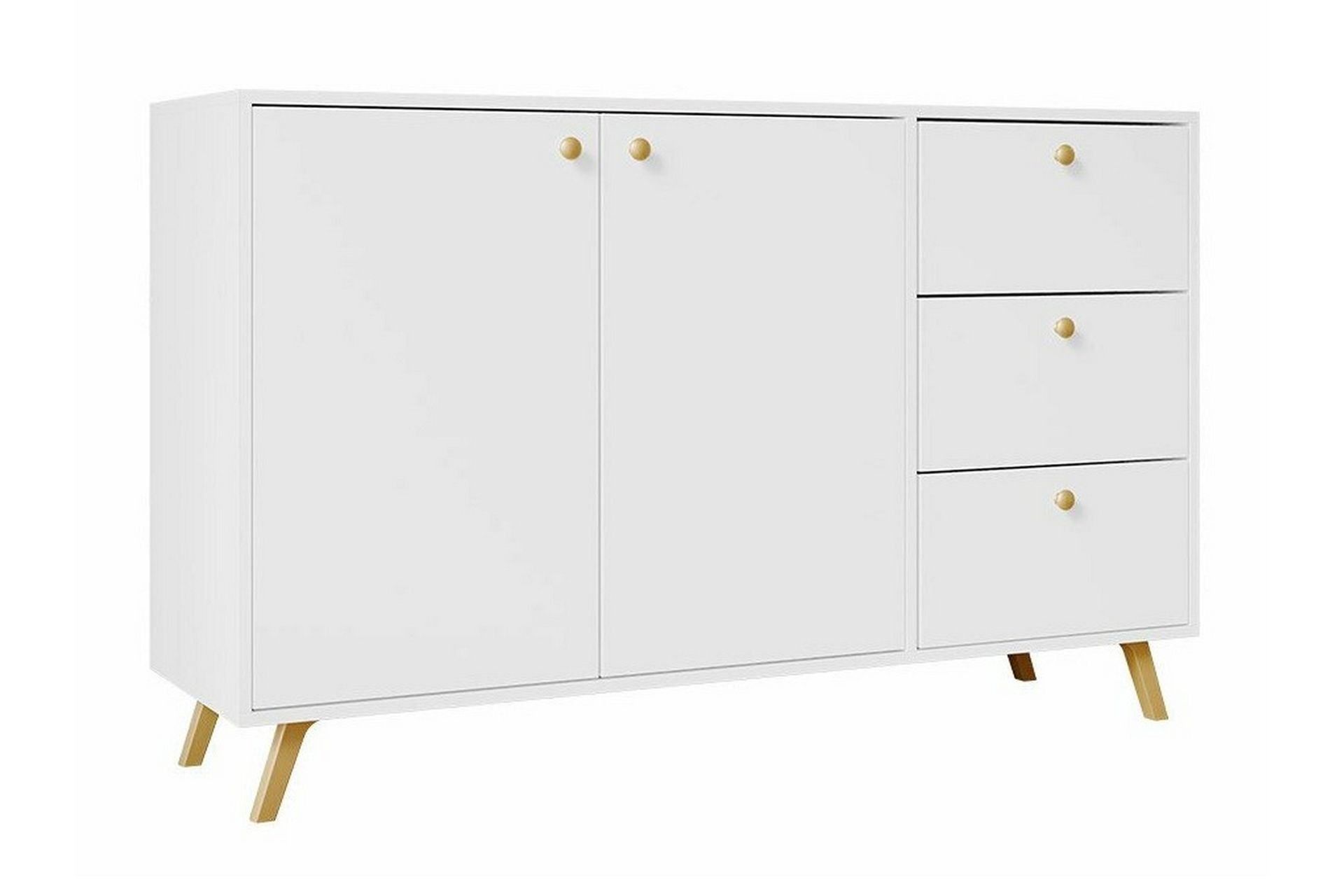 Emyvale Barnskap 138x86 cm - Hvid - Møbler - Barnemøbler - Oppbevaring barnerom - Skap barnerom