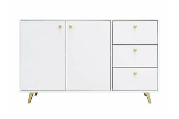 Emyvale Barnskap 138x86 cm - Hvid - Møbler - Barnemøbler - Oppbevaring barnerom - Skap barnerom