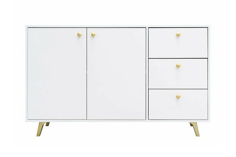 Emyvale Barnskap 138x86 cm - Hvid - Møbler - Barnemøbler - Oppbevaring barnerom - Skap barnerom