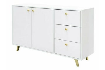 Emyvale Barnskap 138x86 cm - Hvid - Møbler - Barnemøbler - Oppbevaring barnerom - Skap barnerom