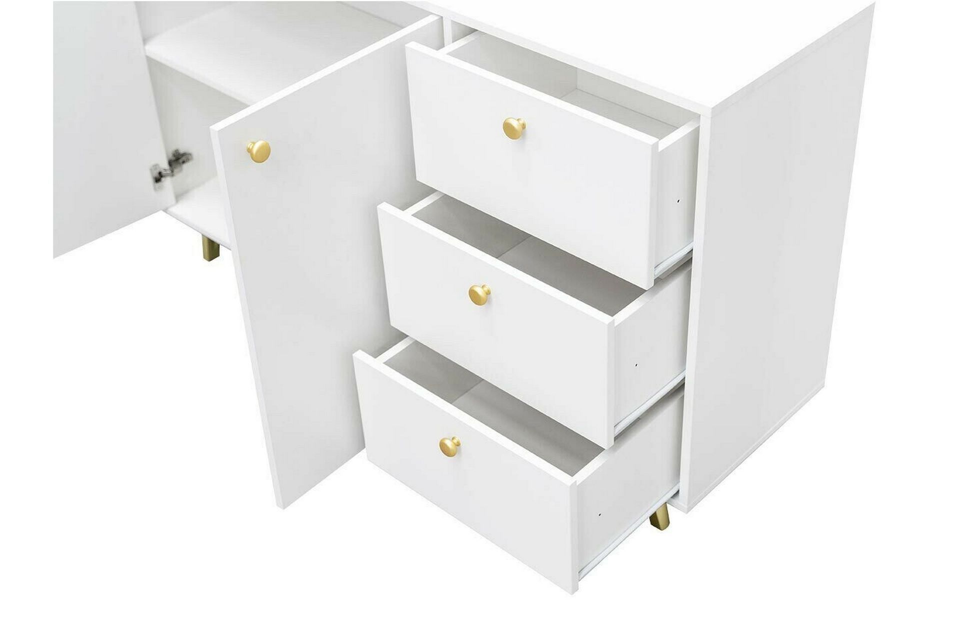 Emyvale Barnskap 138x86 cm - Hvid - Møbler - Barnemøbler - Oppbevaring barnerom - Skap barnerom