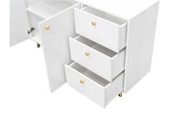 Emyvale Barnskap 138x86 cm - Hvid - Møbler - Barnemøbler - Oppbevaring barnerom - Skap barnerom