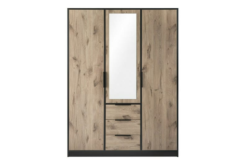 Emyvale Barnskap 149x245 cm - Svart - Møbler - Barnemøbler - Oppbevaring barnerom - Skap barnerom