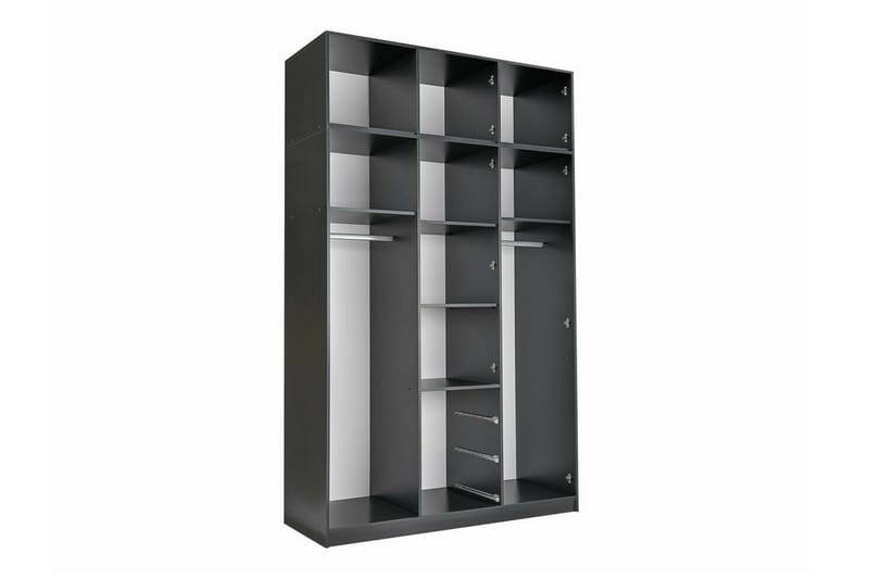 Emyvale Barnskap 149x245 cm - Svart - Møbler - Barnemøbler - Oppbevaring barnerom - Skap barnerom