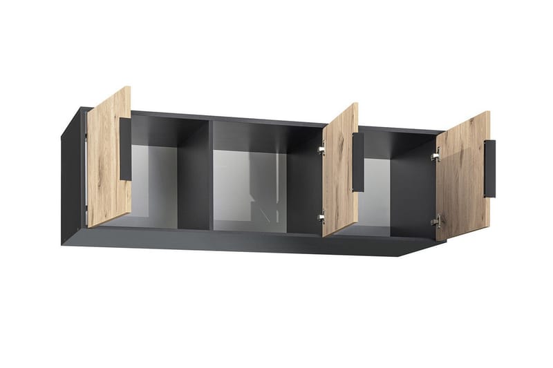 Emyvale Barnskap 149x245 cm - Svart - Møbler - Barnemøbler - Oppbevaring barnerom - Skap barnerom