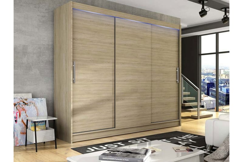 Glenmore Barnskap 250x215 cm - Brun - Møbler - Barnemøbler - Oppbevaring barnerom - Skap barnerom