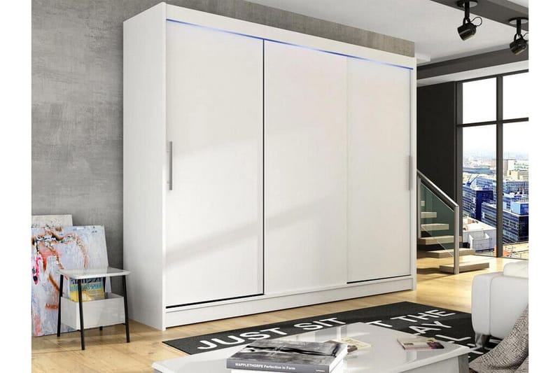Glenmore Barnskap 250x215 cm - Hvid - Møbler - Barnemøbler - Oppbevaring barnerom - Skap barnerom