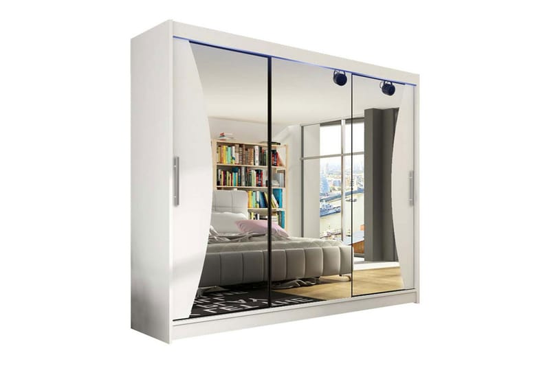 Glenmore Barnskap 250x215 cm - Hvid - Møbler - Barnemøbler - Oppbevaring barnerom - Skap barnerom