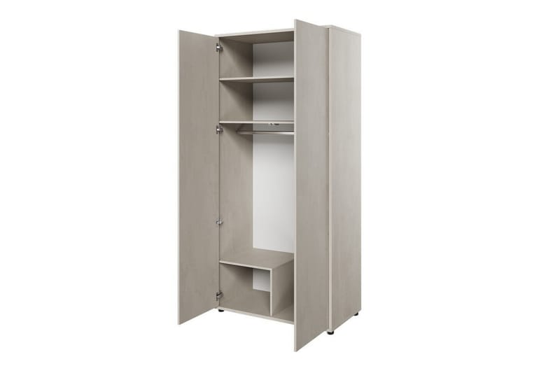 Rathmore Barneskap 101x218 cm - Lysegrå - Møbler - Barnemøbler - Oppbevaring barnerom - Skap barnerom
