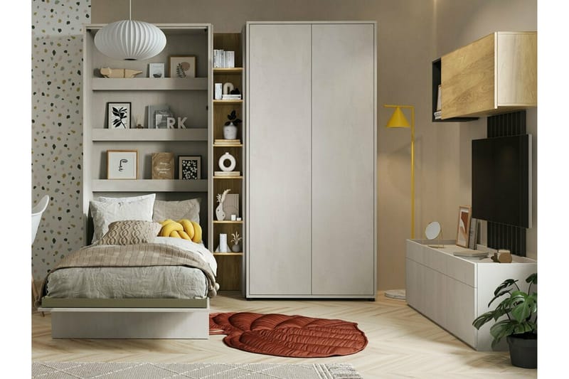 Rathmore Barneskap 101x218 cm - Lysegrå - Møbler - Barnemøbler - Oppbevaring barnerom - Skap barnerom